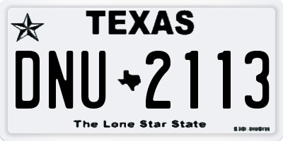 TX license plate DNU2113