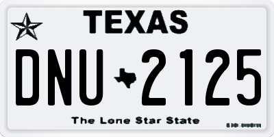 TX license plate DNU2125
