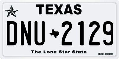 TX license plate DNU2129