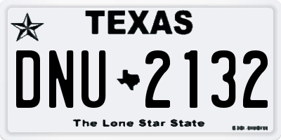 TX license plate DNU2132