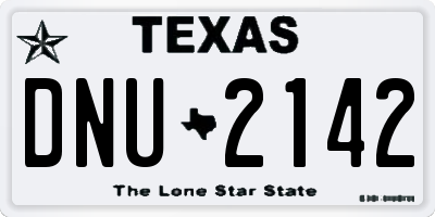 TX license plate DNU2142