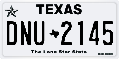 TX license plate DNU2145