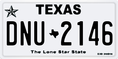 TX license plate DNU2146
