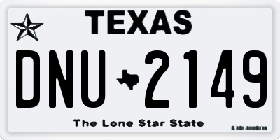 TX license plate DNU2149