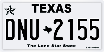 TX license plate DNU2155
