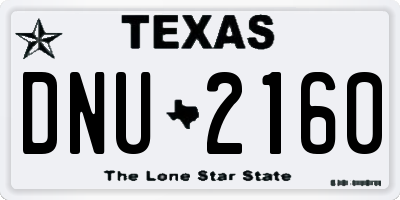 TX license plate DNU2160