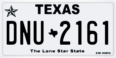 TX license plate DNU2161