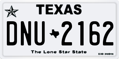 TX license plate DNU2162