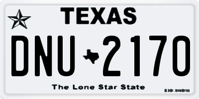 TX license plate DNU2170