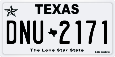 TX license plate DNU2171