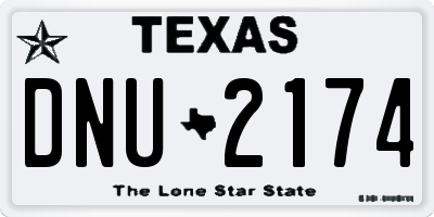 TX license plate DNU2174