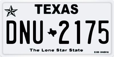 TX license plate DNU2175