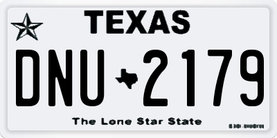 TX license plate DNU2179