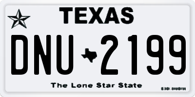 TX license plate DNU2199