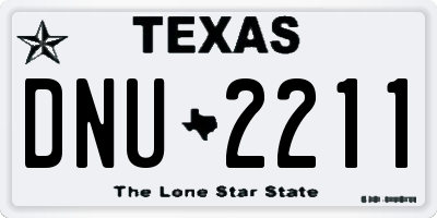 TX license plate DNU2211