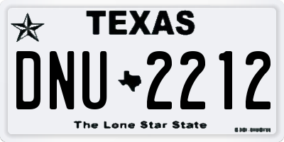 TX license plate DNU2212