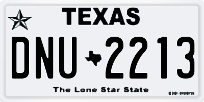 TX license plate DNU2213