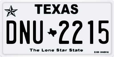 TX license plate DNU2215