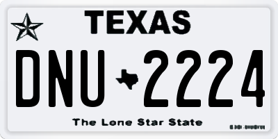 TX license plate DNU2224