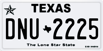 TX license plate DNU2225