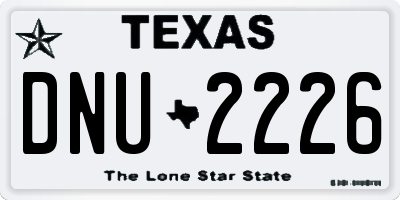 TX license plate DNU2226