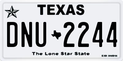 TX license plate DNU2244