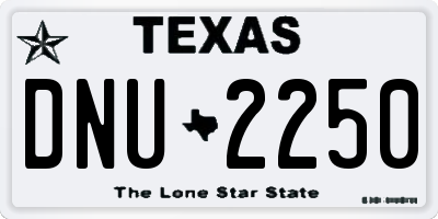 TX license plate DNU2250