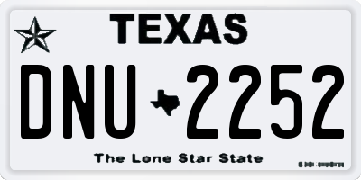 TX license plate DNU2252