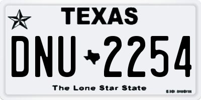 TX license plate DNU2254