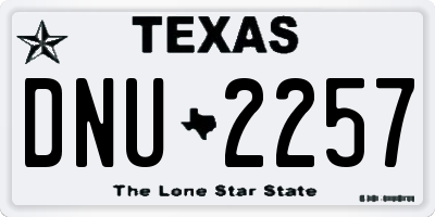 TX license plate DNU2257