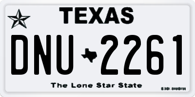 TX license plate DNU2261