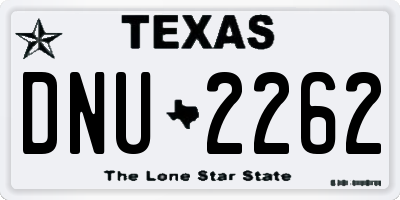 TX license plate DNU2262