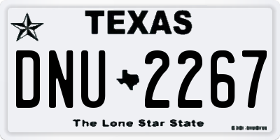 TX license plate DNU2267