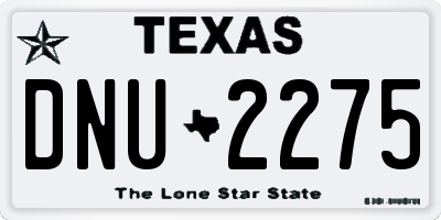 TX license plate DNU2275