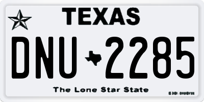 TX license plate DNU2285