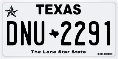 TX license plate DNU2291