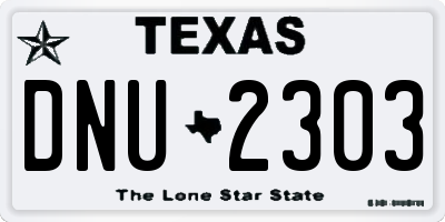 TX license plate DNU2303