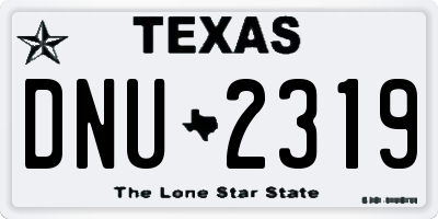 TX license plate DNU2319