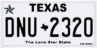 TX license plate DNU2320