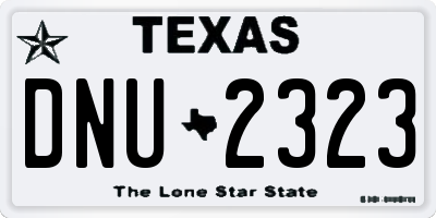 TX license plate DNU2323