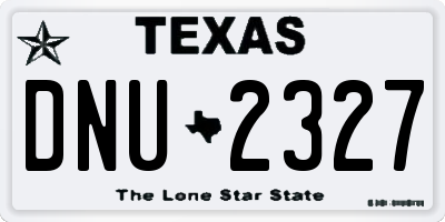 TX license plate DNU2327