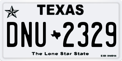 TX license plate DNU2329