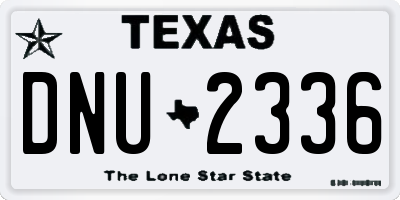 TX license plate DNU2336