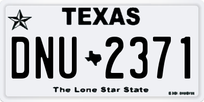 TX license plate DNU2371