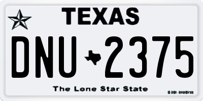 TX license plate DNU2375