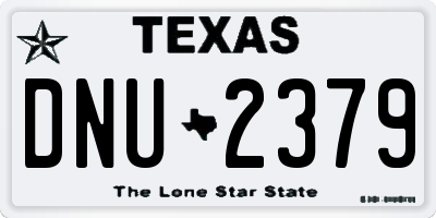TX license plate DNU2379