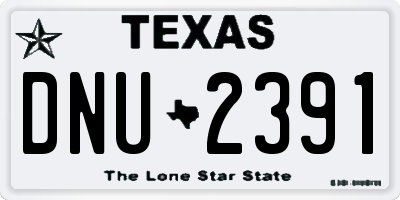 TX license plate DNU2391