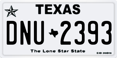 TX license plate DNU2393