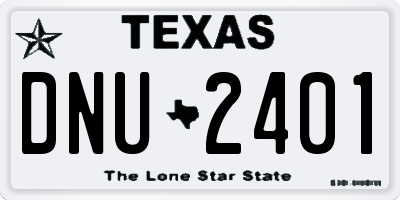 TX license plate DNU2401
