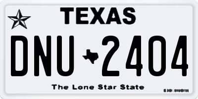 TX license plate DNU2404